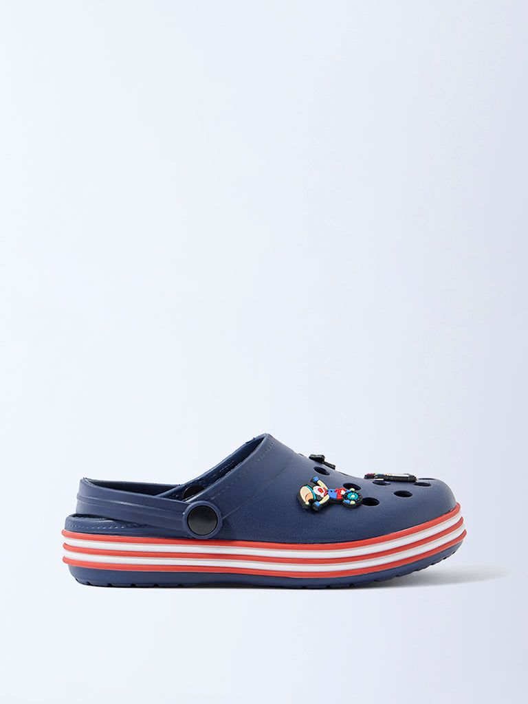 Yellow Navy Carnival-Themed Clogs