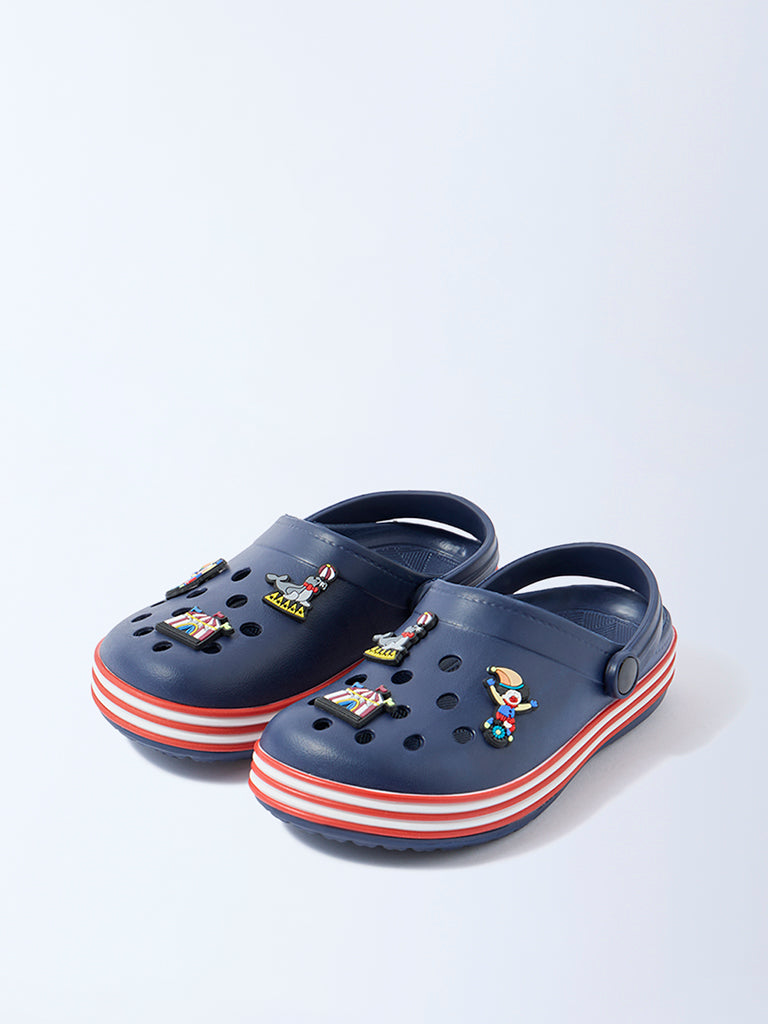 Yellow Navy Carnival-Themed Clogs