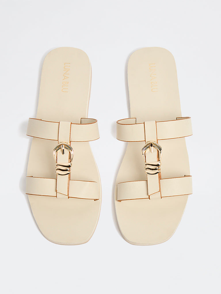 LUNA BLU Ivory Metallic Detailed Slides
