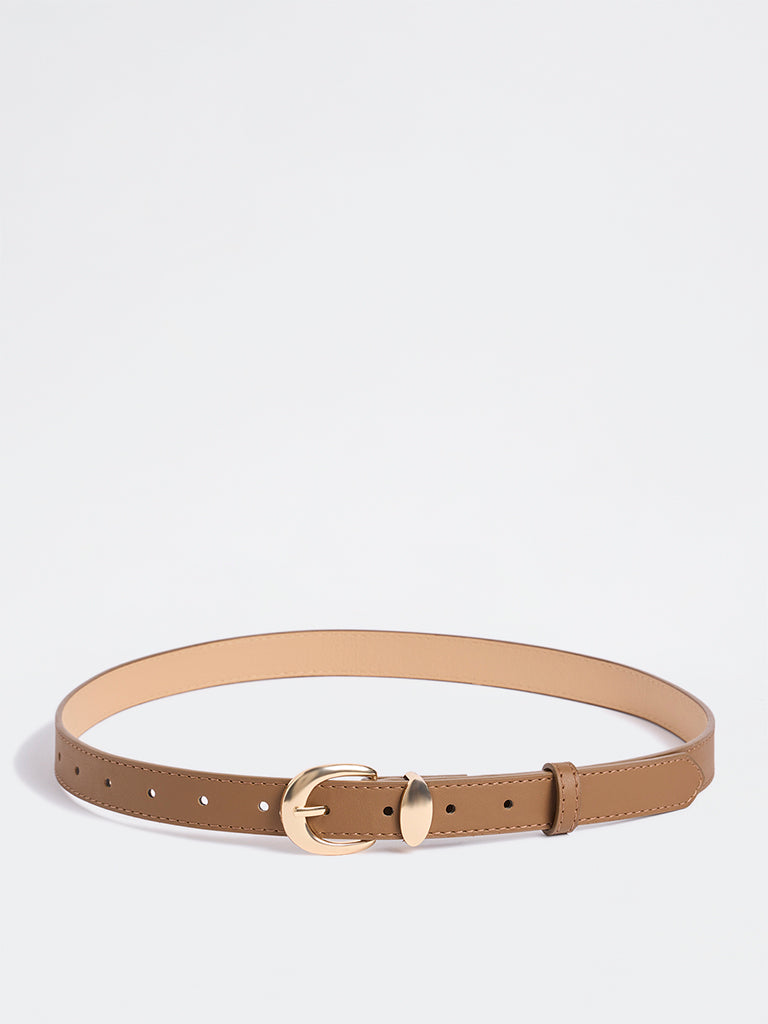 Westside Accessories Brown Buckle Belt