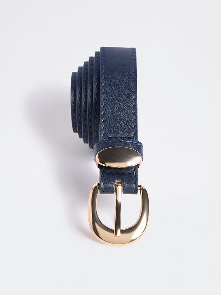 Westside Accessories Navy Buckle Belt
