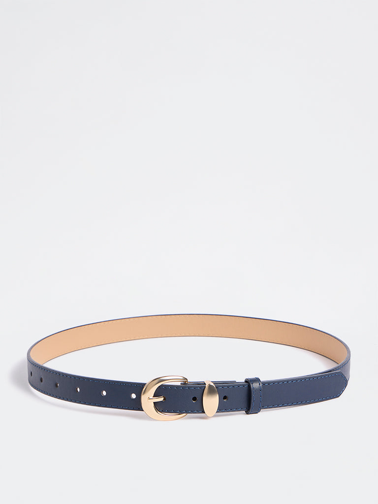Westside Accessories Navy Buckle Belt