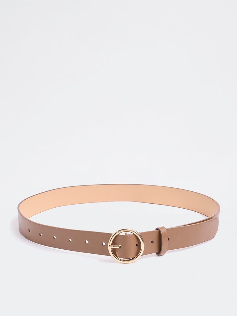 Westside Accessories Tan O-Buckle Belt