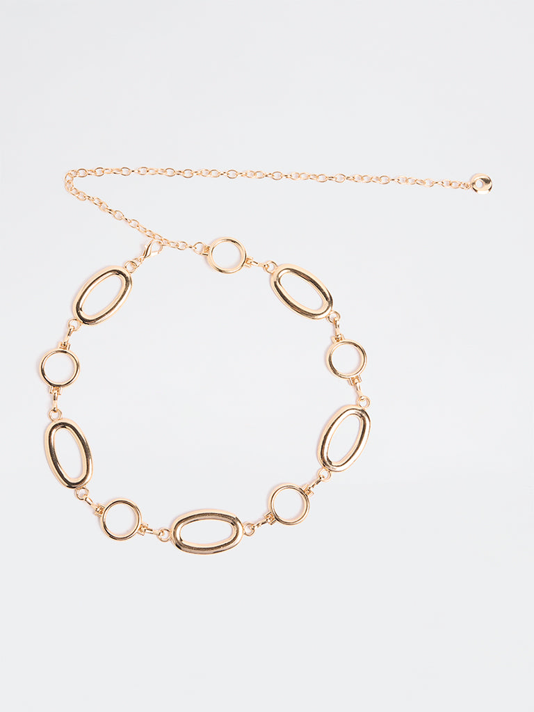 Westside Accessories Gold Molten Chain Belt