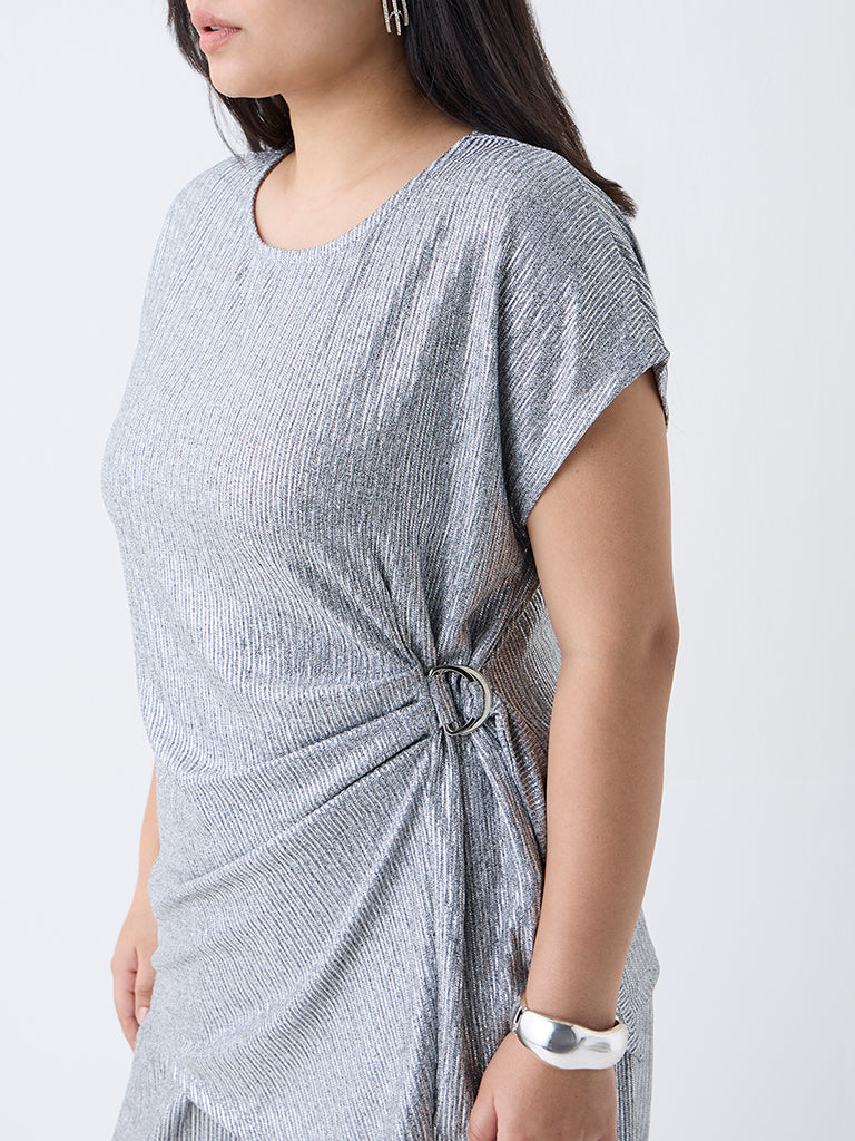 Gia Silver Shimmer Detailed Top