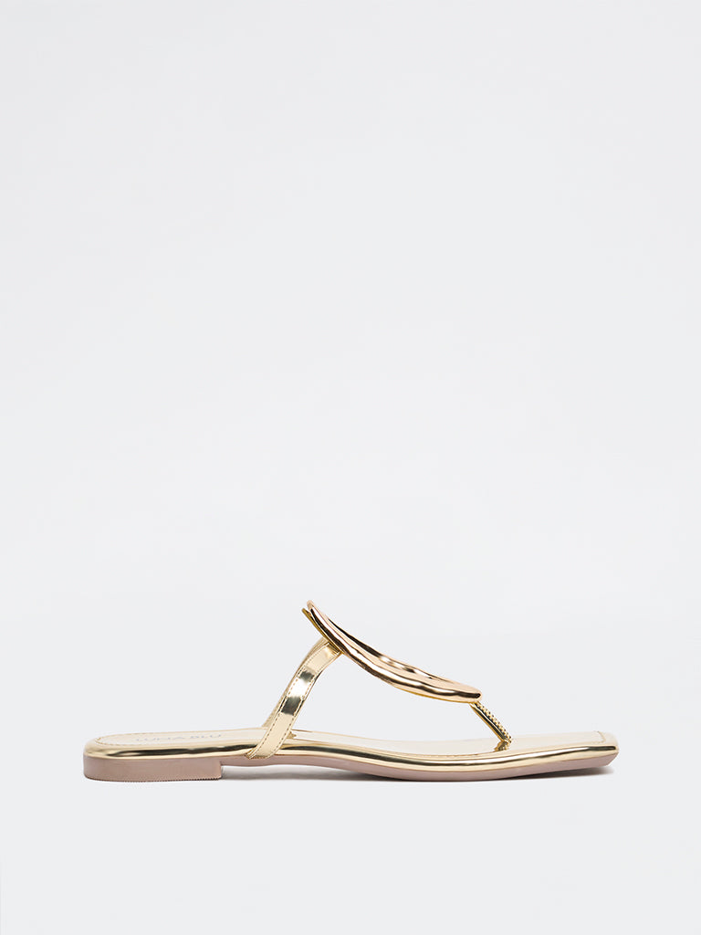 LUNA BLU Golden Metallic Detailed Slides