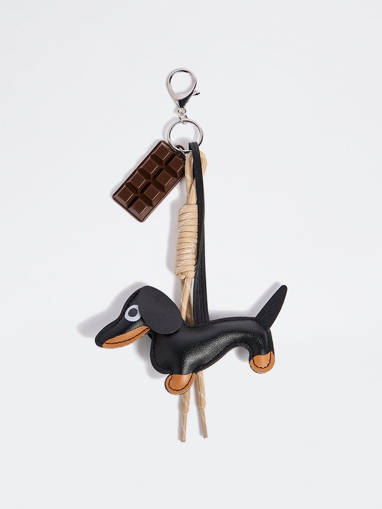 Westside Accessories Black Dachshund Chocolate Bag Charm