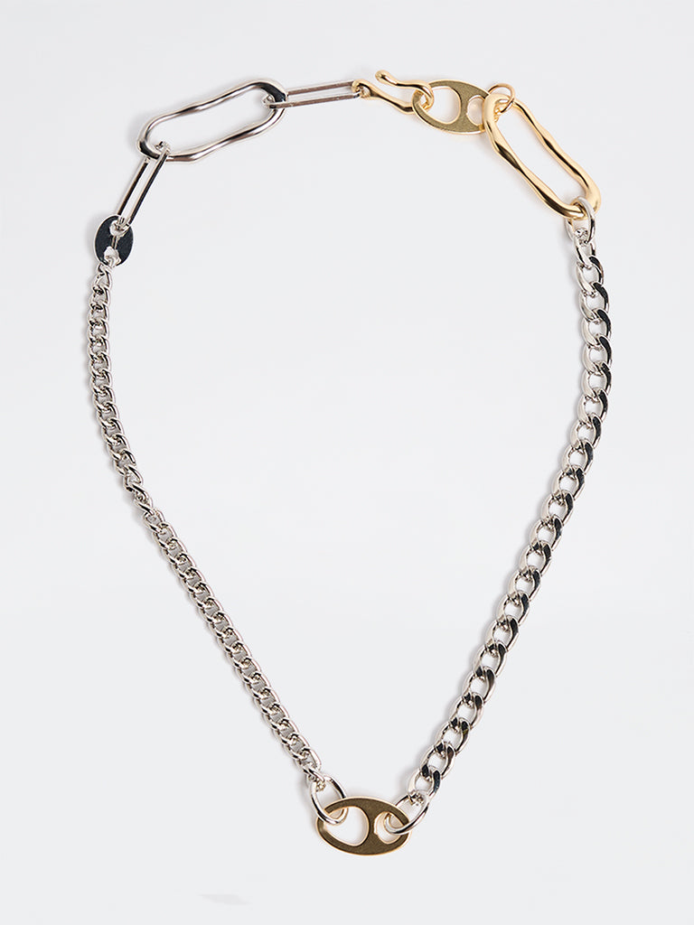 Westside Accessories Gold and Silver Link Chain Necklace