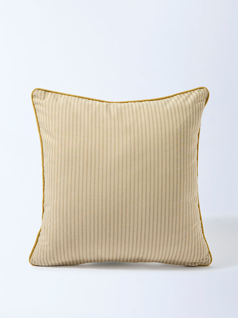 Westside Home Yellow Sunflower Embroidered Cushion Cover