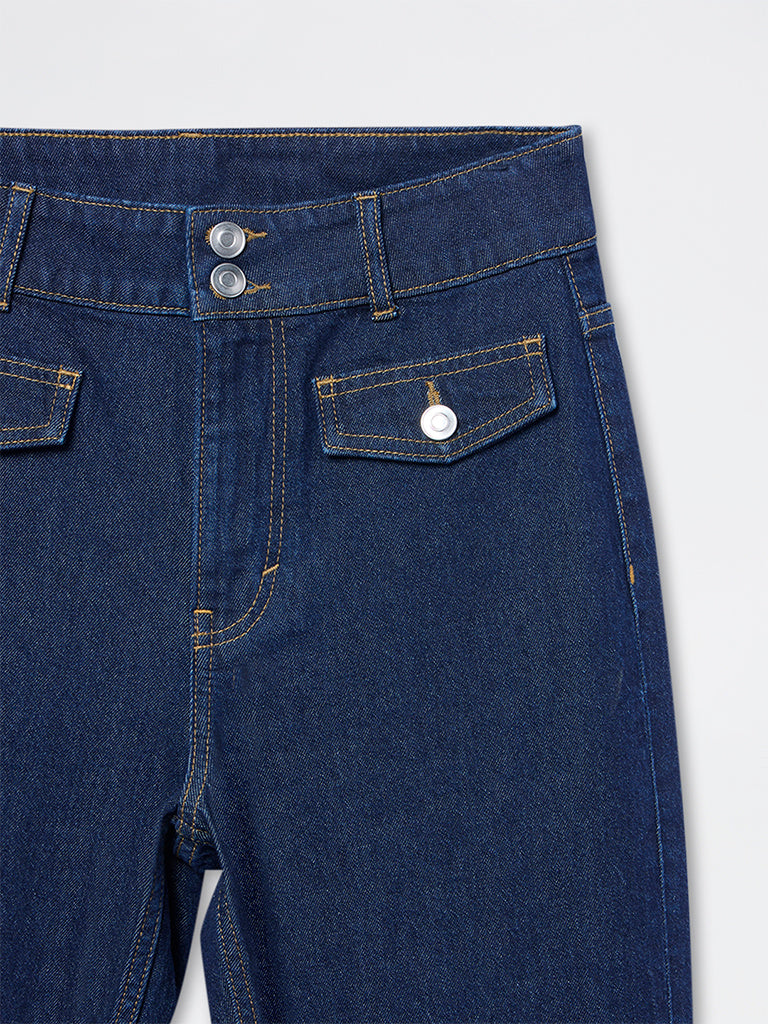 LOV Dark Blue High-Rise Jeans