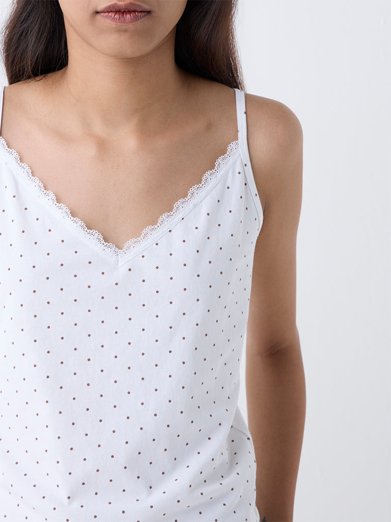 Superstar 2-Pack Polka-Dot Cotton-Blend Camisoles
