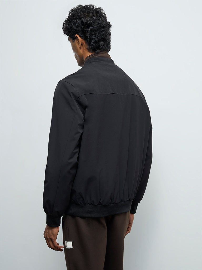 Nuoflexx Black Relaxed-Fit Bomber Jacket