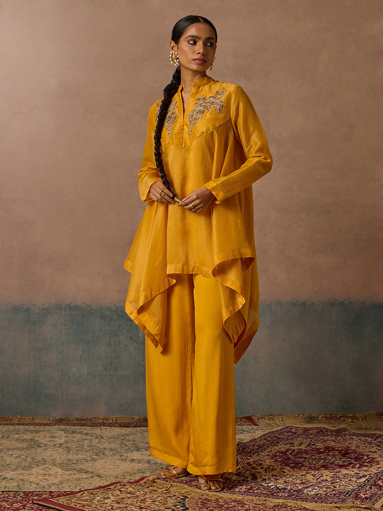 Straight-Leg Mustard Pants