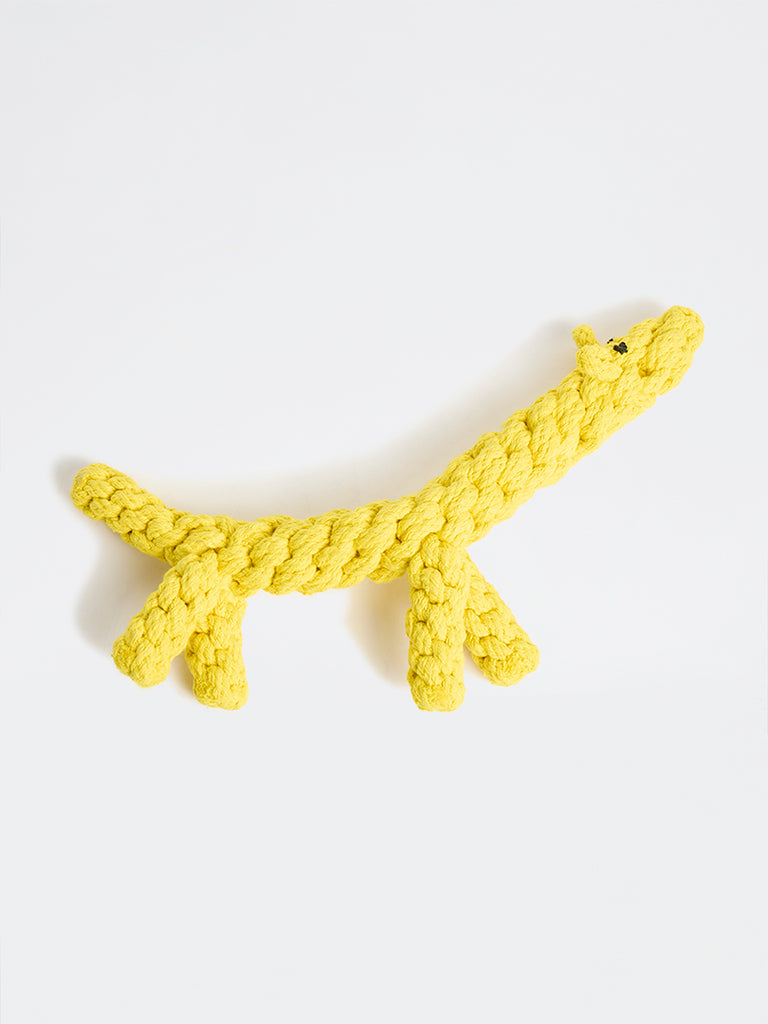 Westside Home Yellow Rope Giraffe Pet Toy
