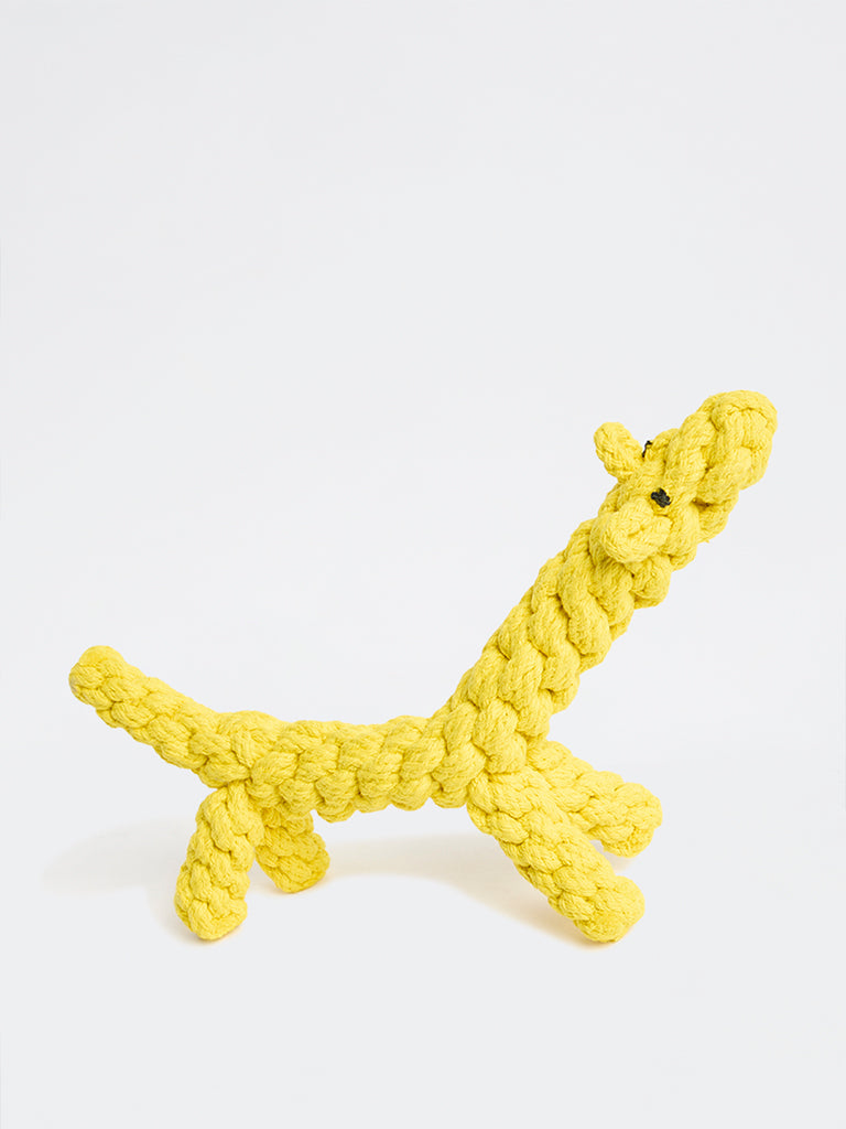 Westside Home Yellow Rope Giraffe Pet Toy