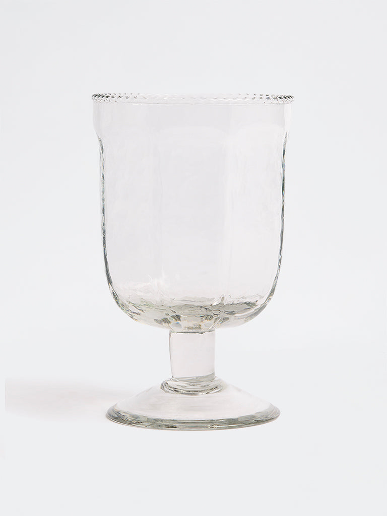 Westside Home Clear Textured Stem Wine Glass