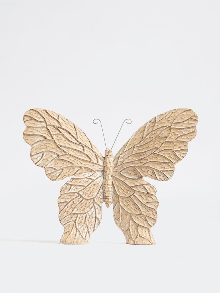 Westside Home Beige Butterfly Decorative Object