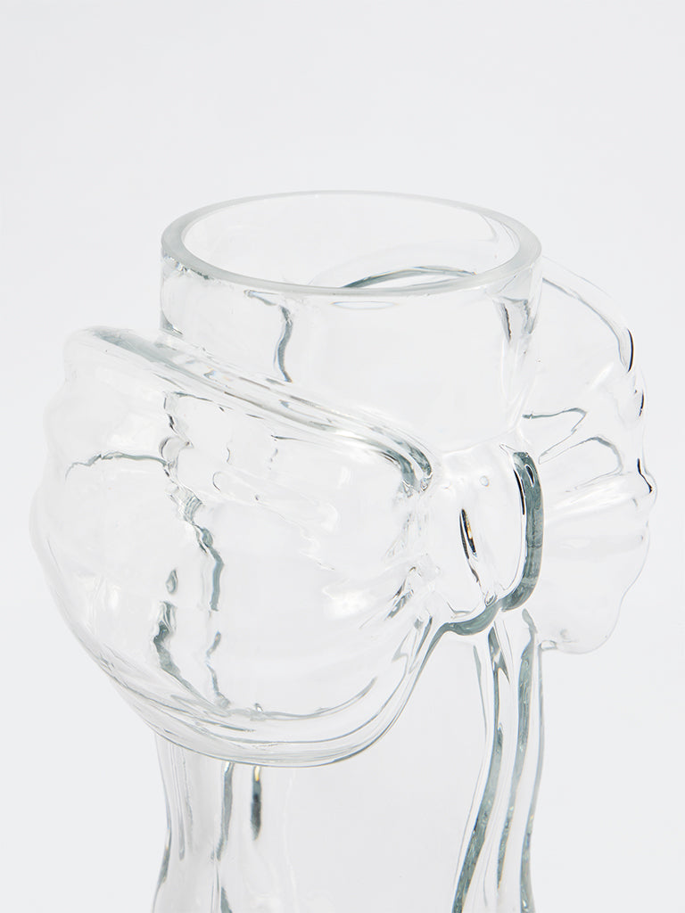 Westside Home Bow-Design Glass Vase