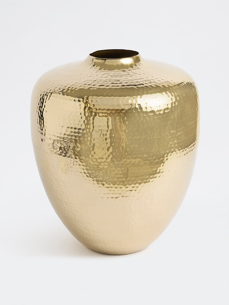 Westside Home Gold Hammered Textured Vase