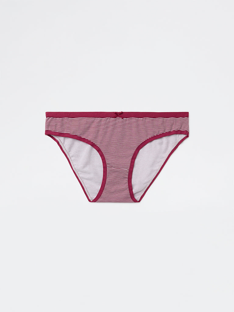 Wunderlove 3-Pack Printed Cotton-Blend Bikini Briefs
