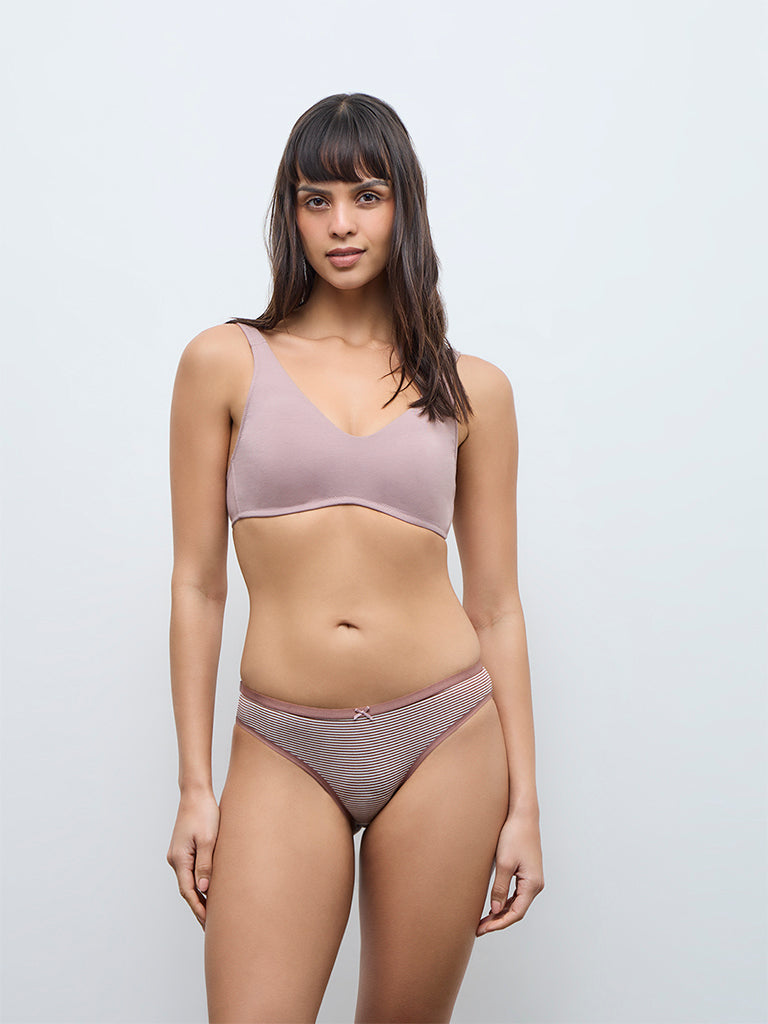 Wunderlove 3-Pack Bikini Cotton-Blend Briefs