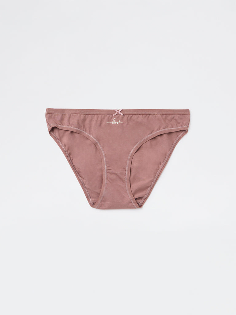 Wunderlove 3-Pack Bikini Cotton-Blend Briefs