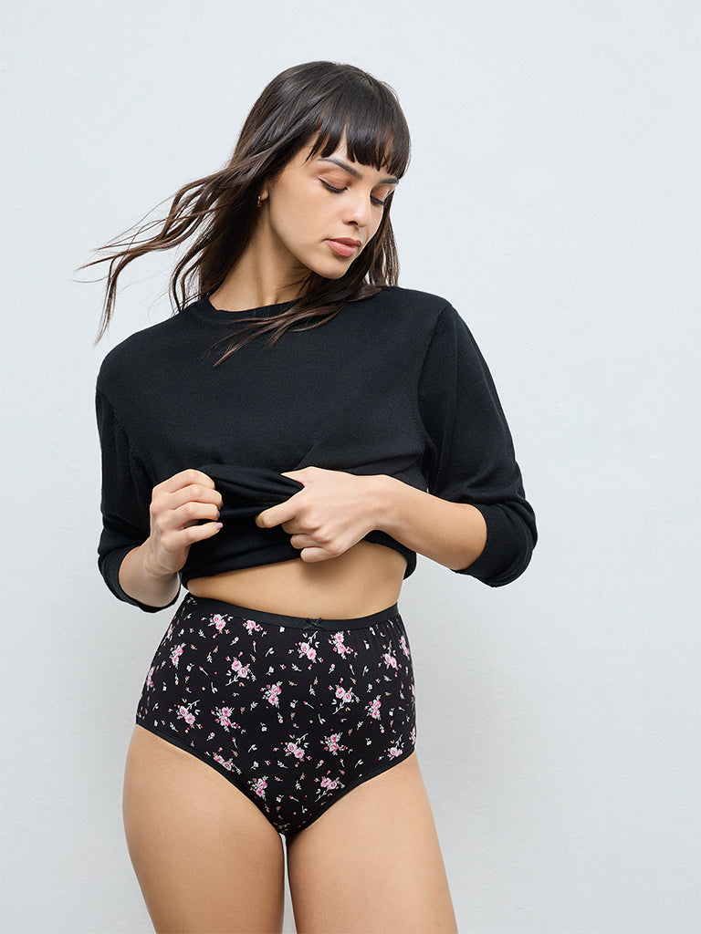 Wunderlove 3-Pack Printed Cotton-Blend Full Briefs