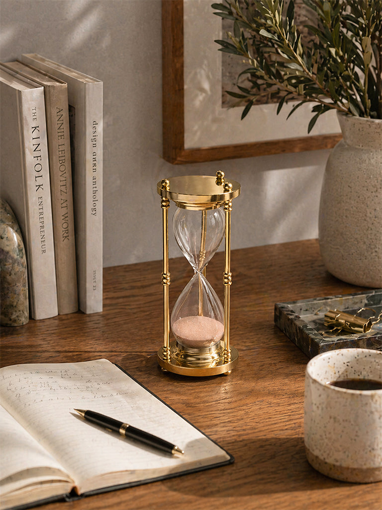 Westside Home Gold Hourglass Decorative Object