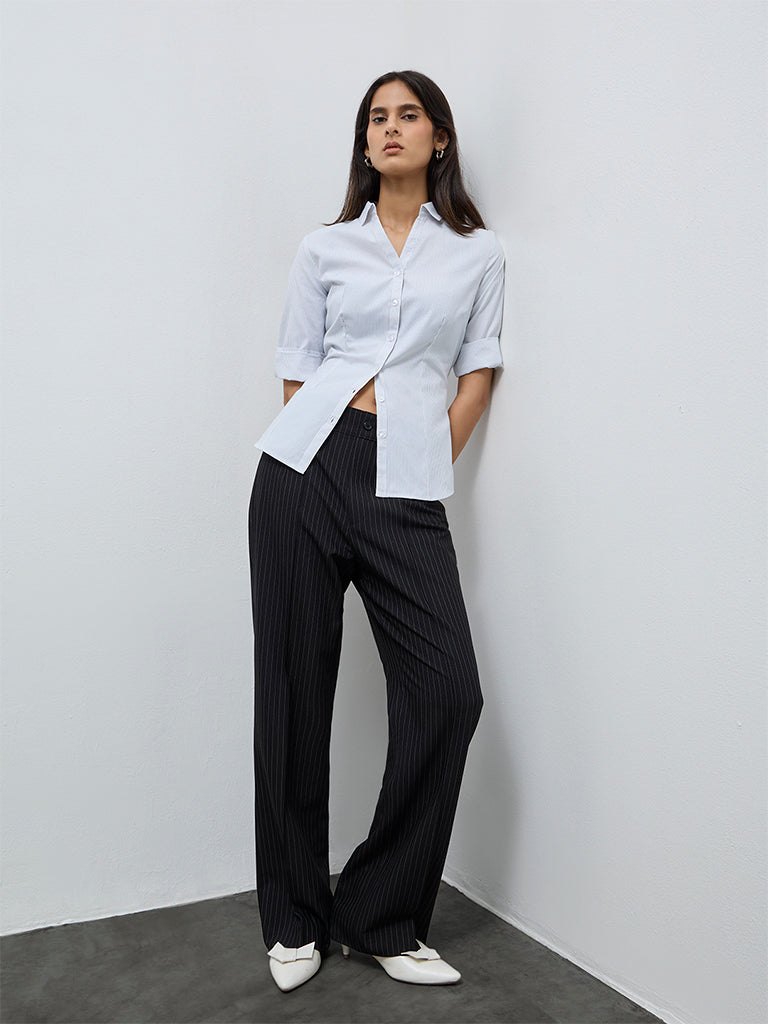Wardrobe White Striped Blouse