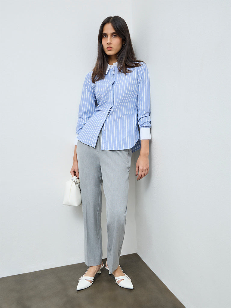 Wardrobe Blue Stripe Shirt