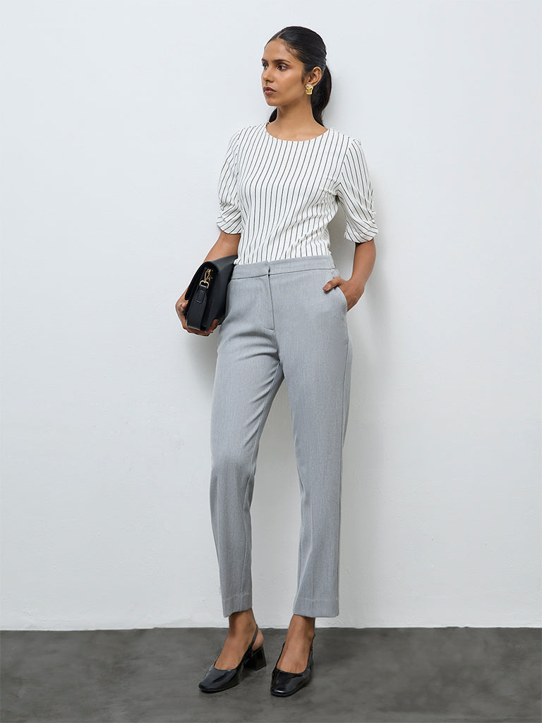 Wardrobe Off-White Striped Top
