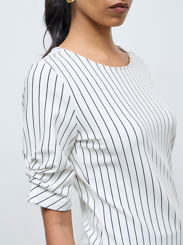 Wardrobe Off-White Striped Top