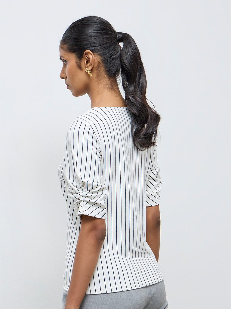 Wardrobe Off-White Striped Top