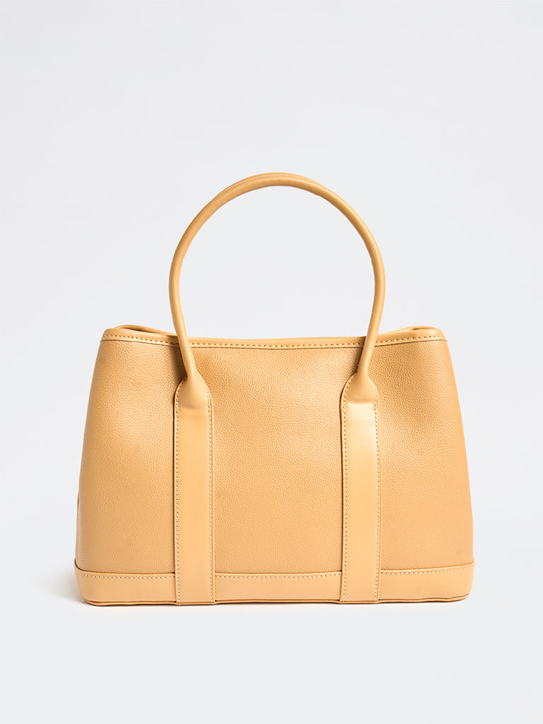 Westside Peach Textured Sling Bag