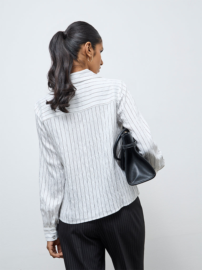 Wardrobe White Striped Blouse