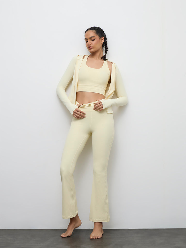 Nuoflexx Light Yellow High Rise Yoga Pants