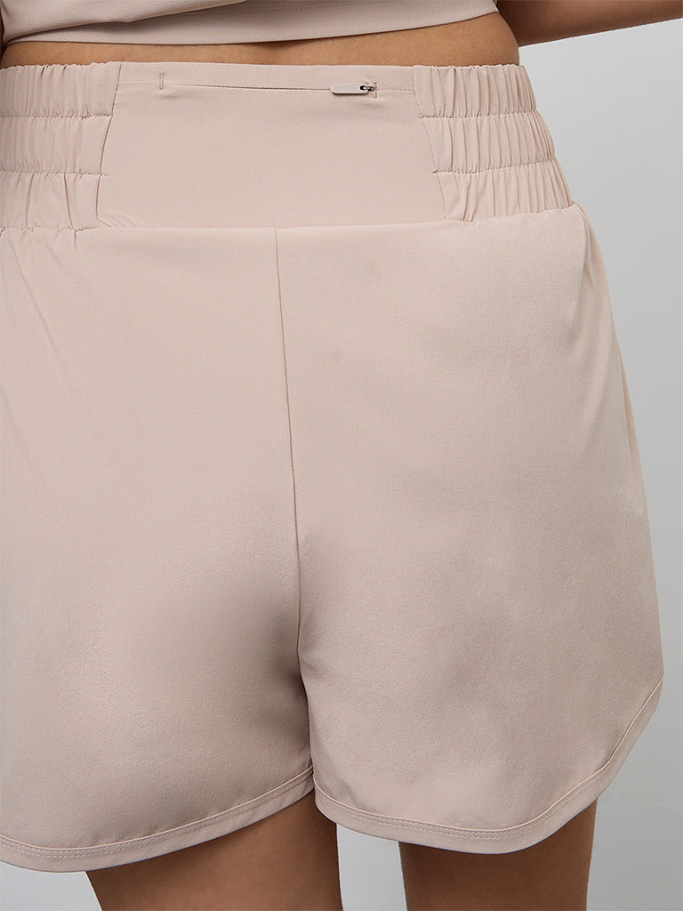 Nuoflexx Taupe High Rise Shorts
