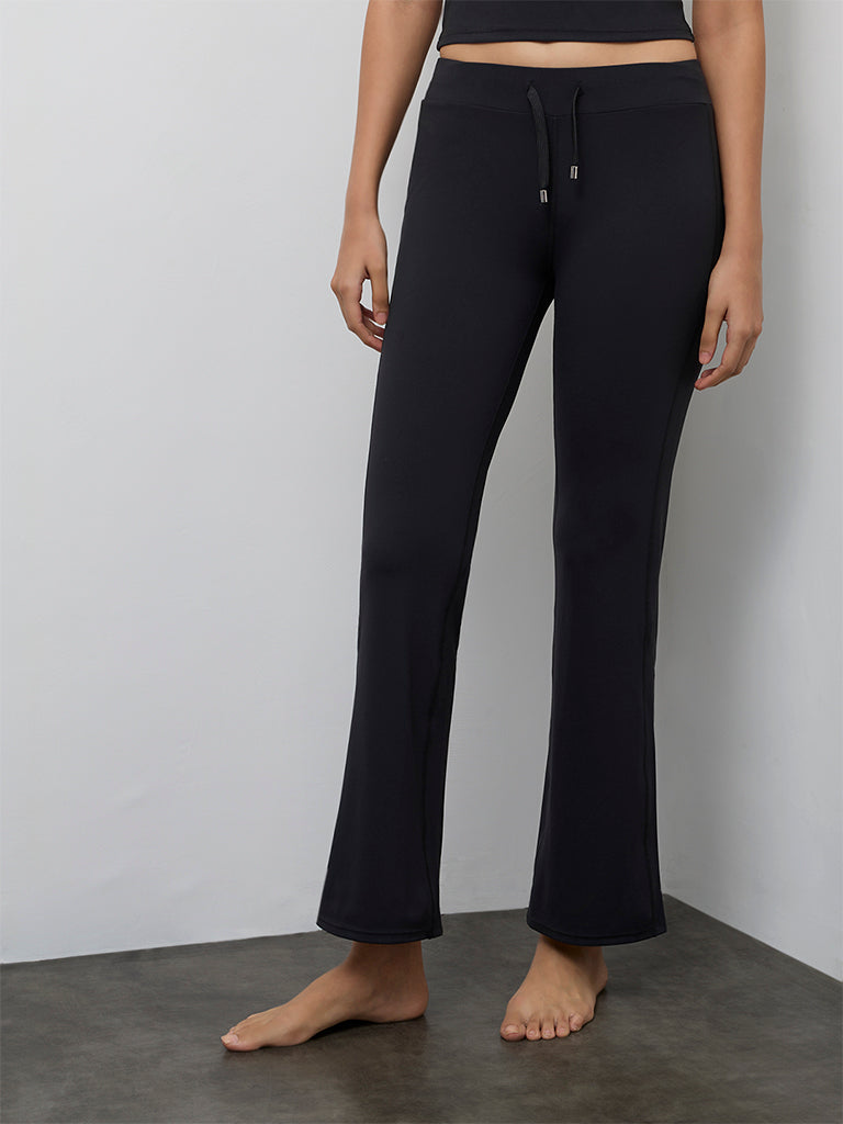 Nuoflexx Black High-Rise Track Pants