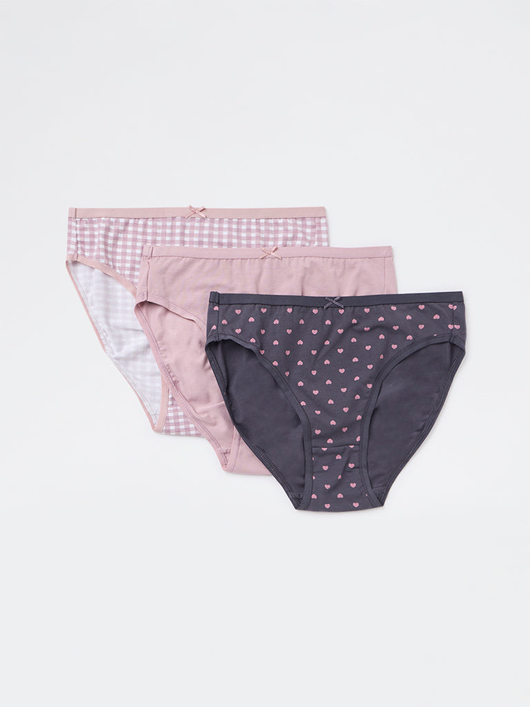 Wunderlove 3-Pack Hi-Leg Cotton-Blend Briefs