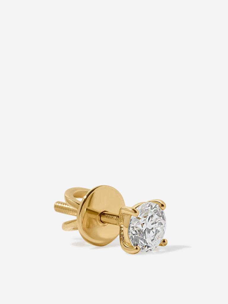 Petite Comet Solitaire Lab Diamond Stud Earrings