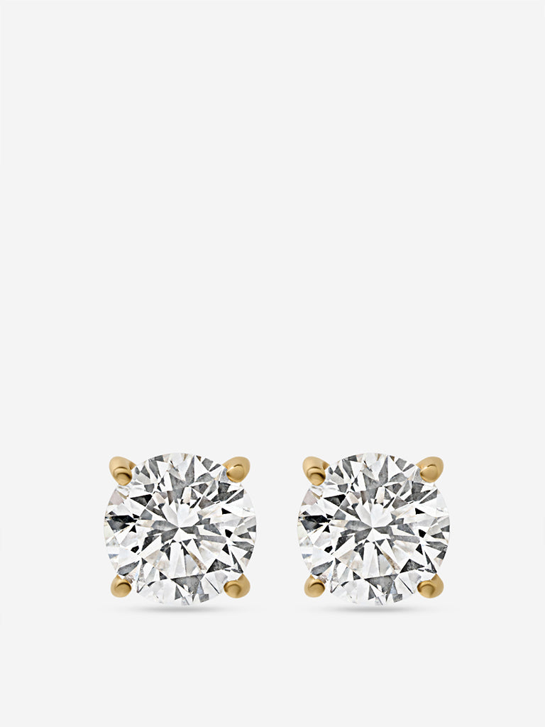 Classic Comet Solitaire Lab Diamond Stud Earring