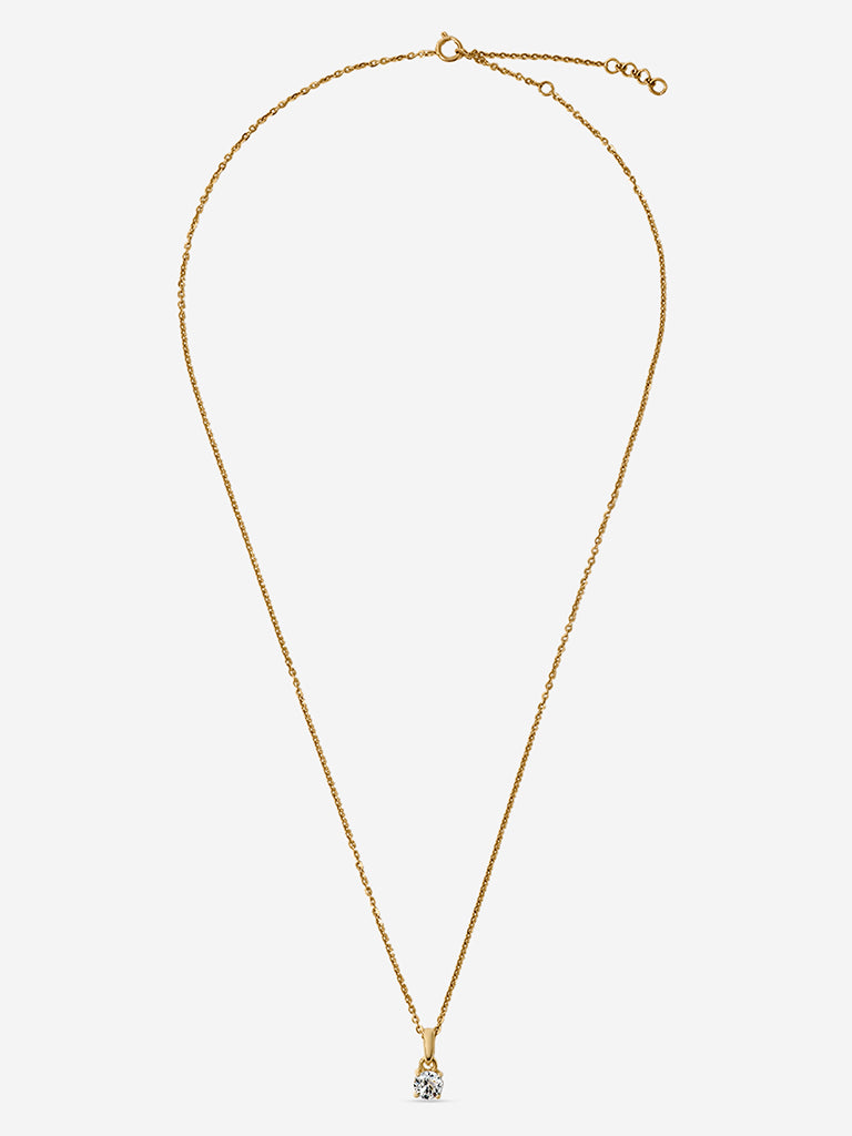 Mini Comet Solitaire Lab Diamond Pendant