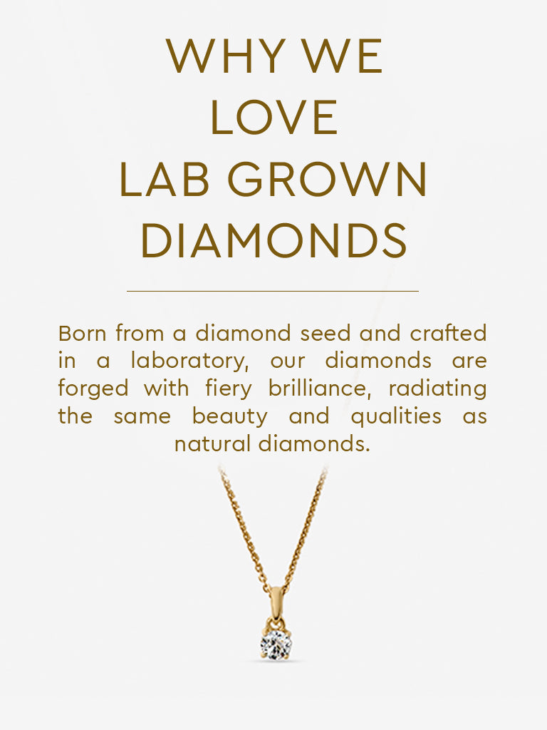 Mini Comet Solitaire Lab Diamond Pendant