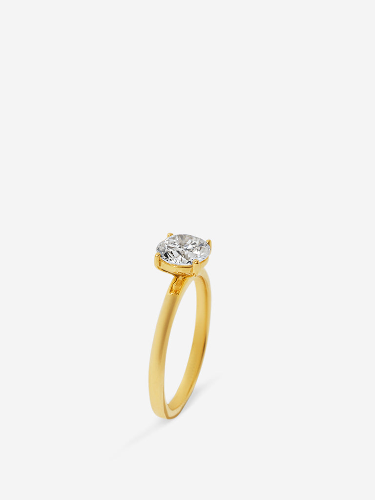 Petite Comet Solitaire Lab Diamond Ring