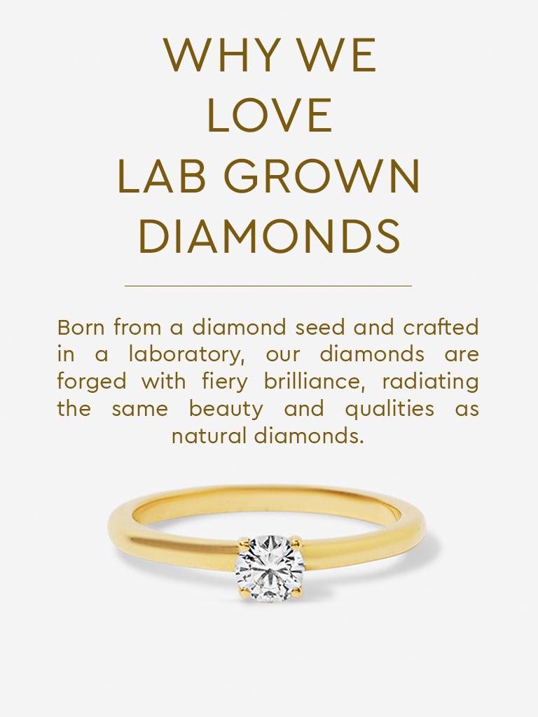 Micro Comet Solitaire Lab Diamond Ring
