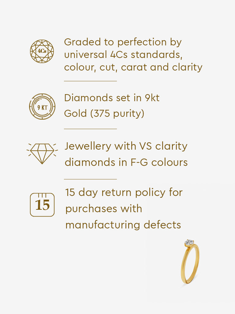 Micro Comet Solitaire Lab Diamond Ring