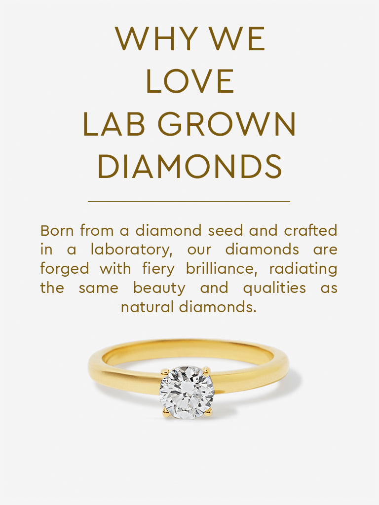 Mini Comet Solitaire Lab Diamond Ring