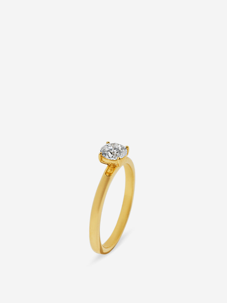 Mini Comet Solitaire Lab Diamond Ring