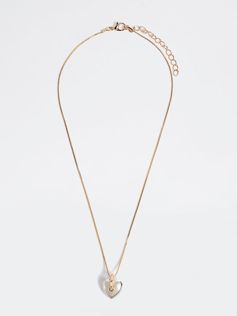 Westside Accessories Gold Heart Pendant Necklace
