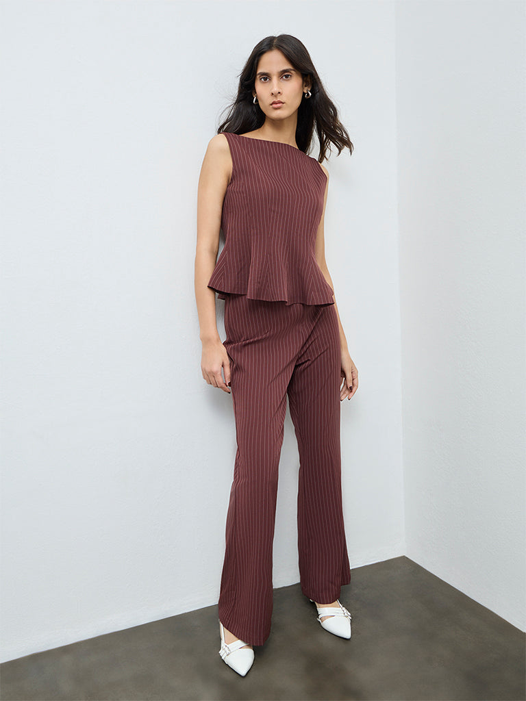 Wardrobe Brown Stripe Top
